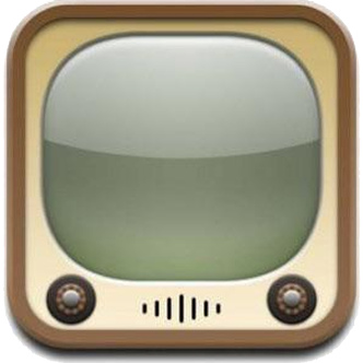 Original YouTube app icon featuring a brown stero television.